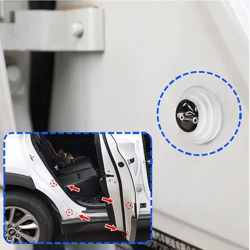 Miniatura 3 de deemars 10 piezas de amortiguador de la puerta del coche, junta de decoración de la junta de absorción de golpes, junta anticolisión, accesorios
