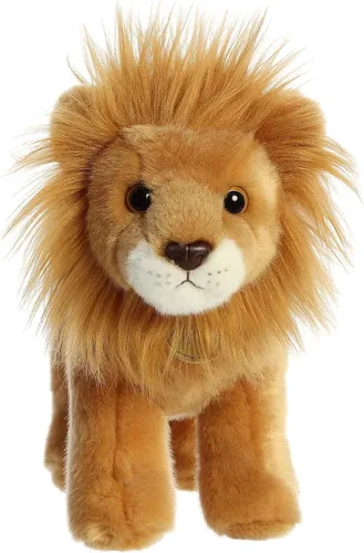 Miniatura 2 de Aurora® Adorable animal de peluche Miyoni® Lion - Detalle realista - Compañerismo apreciado - Marrón 10 pulgadas