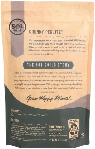 Miniatura 2 de Sol Soils Perlita gruesa para plantas, enmienda ligera y totalmente natural de suelo de vidrio volcánico para mejorar el drenaje y la aireación, 2