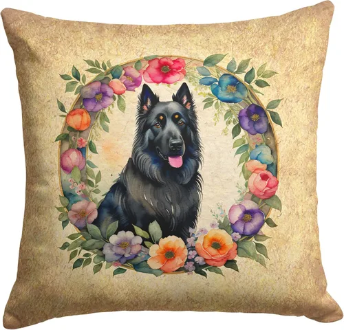 Miniatura 42 de Caroline's Treasures DAC2072PW1414 Affenpinscher and Flowers - Almohada decorativa de tela, lavable a máquina, para interiores y exteriores