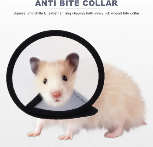 Miniatura 5 de balacoo Collar de recuperación de hámster pequeño para mascotas, suave, mini círculo Elizabeth, cono de cuello ajustable para animales pequeños