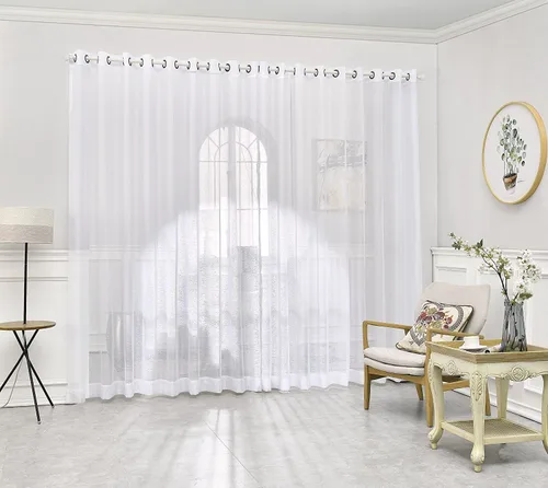 Miniatura 9 de Cortinas traslúcidas LinenZone. Cortinas de lino sintético traslúcidas. 2 paneles de cortina traslúcida en el paquete. Elegantes cortinas de 84