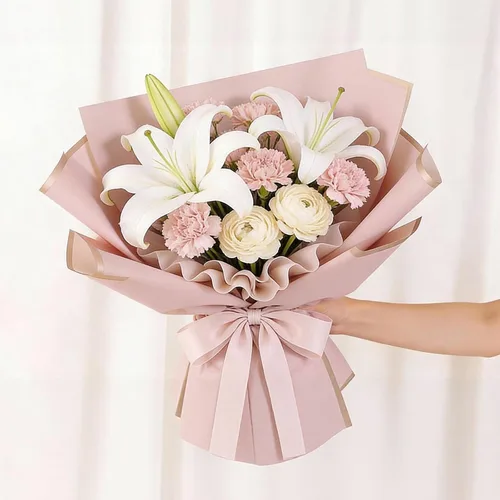 Miniatura 5 de NESCCI Papel de regalo de flores de 20 hojas, papel de regalo de ramo floral impermeable, suministros de floristería, papel de embalaje para boda