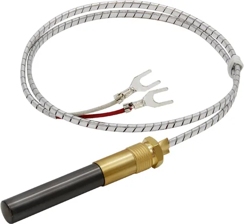 Termopila de 24 pulgadas para chimenea de gas 750mv Q313A Termopar de chimenea de gas se adapta para calentador de agua a gas, freidora de gas/horno