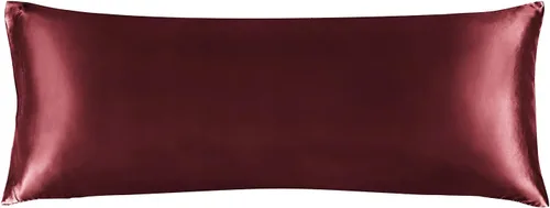 Miniatura 163 de Bedelite Funda de almohada de satén para el cuerpo, súper suave y refrescante, para el cabello y la piel, transpirable, sedosa y larga, 20 x 54 Rosa