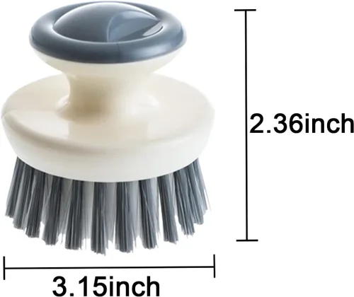Miniatura 4 de Cepillo para fregar platos, cepillo de palma de agarre ergonómico, cepillos de cocina para limpieza, limpiador de platos con cerdas rígidas para 2p