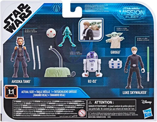 Miniatura 5 de STAR WARS Mission Fleet, juego de figuras de acción Grogu a escala de 2.5 pulgadas con 4 figuras y 7 accesorios, juguetes para niños y niñas de 4