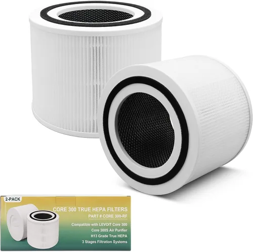 Miniatura 9 de Lazyshine Filtro de repuesto para purificador de aire Core 300 compatible con LEVOIT Core 300 Purificador de aire 3 en 1 H13 True HEPA Filtro