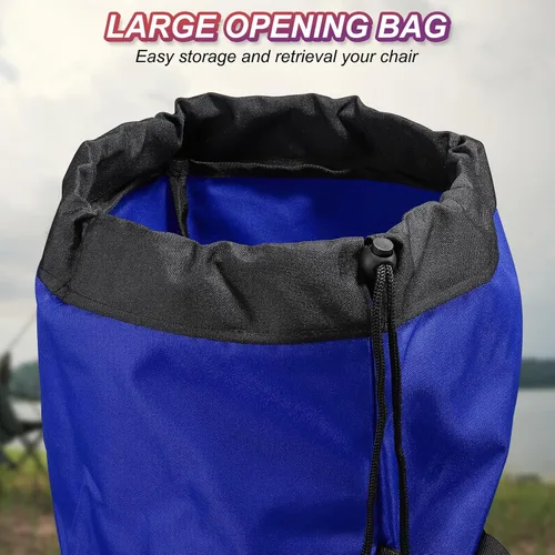Miniatura 4 de PATIKIL Bolsa de repuesto para silla de campamento de 47 pulgadas, bolsa plegable para silla de campamento 900D, bolsa de transporte Oxford de boca
