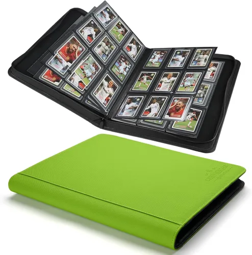Miniatura 7 de Carpeta Toploader rígida, fundas rígidas con 9 bolsillos para 288 tarjetas. Carpeta de tarjetas con fundas para rígidas "3 × 4", tarjetero (negro)