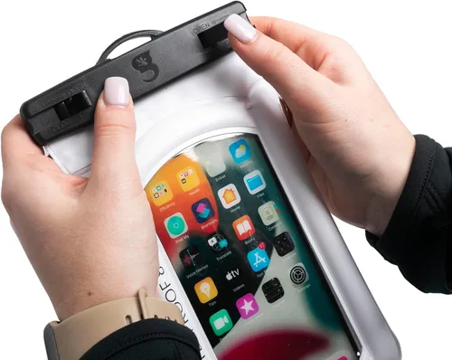 Miniatura 4 de geckobrands Bolsa seca flotante para teléfono, bolsa impermeable y flotante, se adapta a la mayoría de los modelos de iPhone y Samsung Galaxy Verde