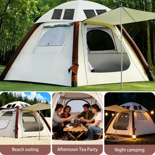 Miniatura 8 de Automatic Tents for Camping 4 Person with Rechargeable Device, Portable Carry 4000mm Waterproof & UV Protection Pop Up Tent, Easy Setup Instant