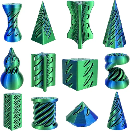 Miniatura 8 de Escultura Imposible Pirámide Pase 3D Impresa, Juguete para Ansiedad de Cono, Imposible Cilindro Alivio de Ansiedad, Imposible Pase Mágico