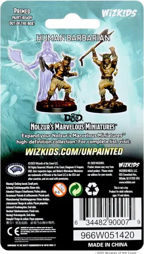 Miniatura 2 de Las maravillosas miniaturas de D&D Nolzur: Hombre bárbaro humano