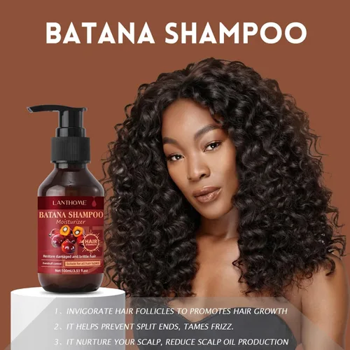 Miniatura 2 de Champú de aceite Batana para adelgazar el cabello, tratamiento de cuidado del cuero cabelludo con vitamina C para restaurar el cabello dañado