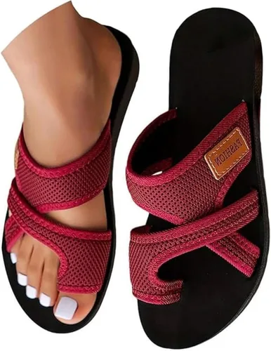 Miniatura 5 de Sandalias ortopédicas para mujer con soporte de arco elegantes y ortopédicas para pies planos, cómodas pantuflas para caminar 2026 Khaki