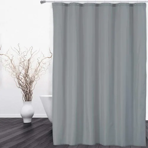 Miniatura 9 de Cortina de ducha de tela 100% impermeable con imanes para baño, 72 x 72 pulgadas, color marfil