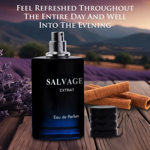 Miniatura 7 de Salvage Extrait Eau De Parfum para hombres, notas de salida de pomelo y especias embriagantes, notas de fondo de esencia de lavanda y madera rica