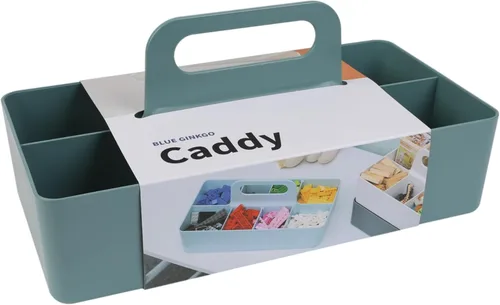 Miniatura 12 de BLUE GINKGO - Organizador apilable pequeño para baño, oficina, manualidades o suministros escolares, transportador portátil hecho en Corea Azul