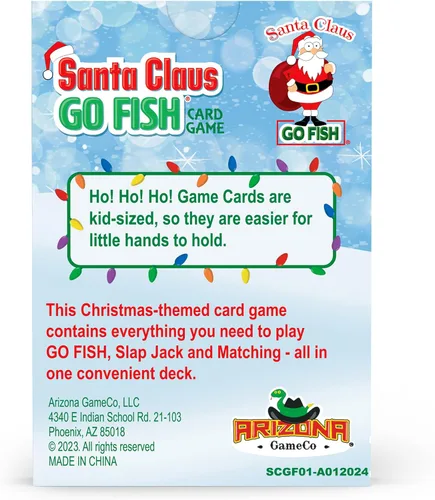 Miniatura 5 de Santa Claus Go Fish - Un juego de Navidad familiar para niños a partir de 4 años Go Fish, Old Maid y Slap Jack en una baraja