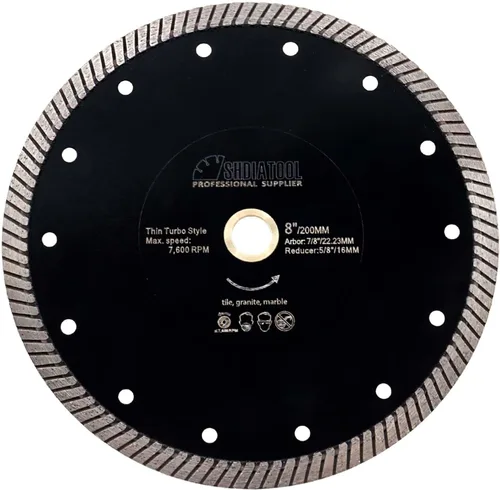 Miniatura 22 de SHDIATOOL Hoja de sierra turbo de diamante de 7 pulgadas, disco de corte súper delgado para azulejos de porcelana y cerámica, rueda de corte