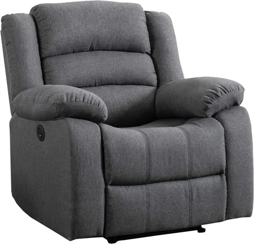 Miniatura 8 de EBELLO Silla reclinable eléctrica clásica, silla reclinable eléctrica acolchada extragrande con cojín suave y respaldo, sofá con sillón cómodo