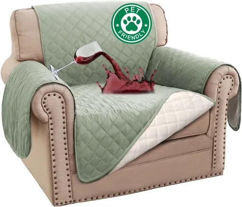 Miniatura 33 de Turquoize Funda 100% Impermeable para Sillón de Ala Fundas para Sillón de Ala con Brazos Protector de Silla Sofá Protector Triple Antideslizante