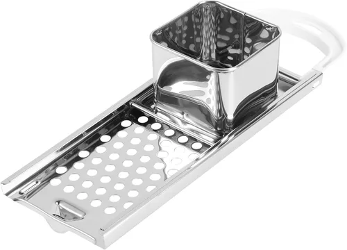 DOITOOL 1 herramienta para hacer espátulas de acero inoxidable con empujador de seguridad, máquina para hacer pasta para la cocina