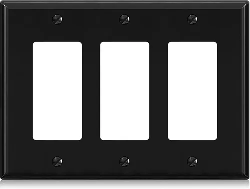 Miniatura 22 de ELEGRP Placas decorativas de pared de 3 posiciones, tamaño mediano 4.88" H x 6.75" L, cubierta frontal termoplástica irrompible para interruptor