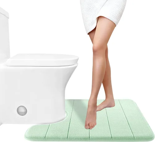 Miniatura 133 de Yimobra Tapete de baño de espuma viscoelástica, súper suave, absorbente, antideslizante, de secado rápido, lavable a máquina, tapete para bañera