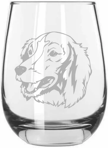 Miniatura 502 de Sakhalin Husky Dog - Copa de vino grabada personalizada de 15.25 onzas sin tallo