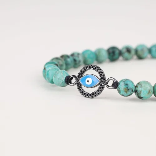 Miniatura 5 de COAI Pulsera de mal de ojo con cuentas de piedra