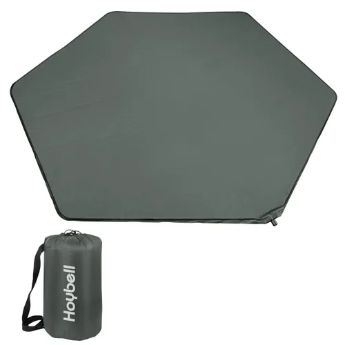 Tapete para corralito de juegos, compatible con Regalo My Play Yard, autoinflable, cómodo, con funda de transporte, color gris oscuro