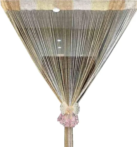 Miniatura 9 de Cortina decorativa separadora de ambientes, diseño de cadenas con flecos de cristal, 78.7 x 39.3 pulgadas, de Eve Split