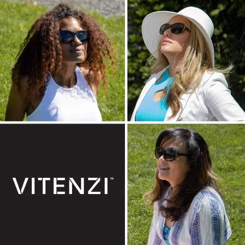 Miniatura 6 de VITENZI Gafas de sol con lectores para mujer, gafas de sol de lectura tintadas, Venecia