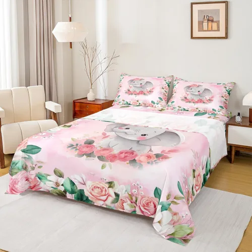 Miniatura 11 de Western Cowgirls - Juego de sábanas para niños, tamaño individual, con estampado de piel de vaca rosa, decoración de habitación de niños y adultos
