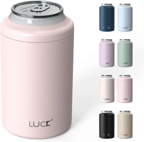 Miniatura 28 de TILUCK Enfriador de Latas Delgadas para Cerveza Delgada y Seltzer Duro, Acero Inoxidable, Acero Inoxidable Aislado de Doble Pared para Latas Cactus