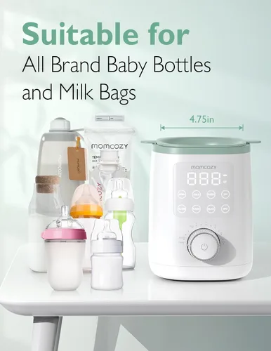 Miniatura 5 de Momcozy Calentador de biberones Retain Nutrients, calentador de biberones 9 en 1 con luz nocturna y bolsa de almacenamiento de leche materna Momcozy
