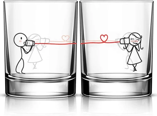 BoldLoft Vasos para beber con texto en inglés «Say I Love You His and Hers», regalos para ella, esposa, novia, pareja para San Valentín, Di te amo