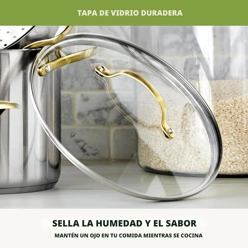 Miniatura 8 de GreenPan Juego de utensilios de cocina de acero inoxidable, 11 piezas, utensilios de cocina de inducción, aptos para lavavajillas, aptos para horno