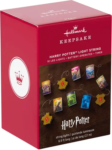 Miniatura 5 de Hallmark Keepsake Guirnalda de luces navideñas de 7 pies 2025, 10 luces de Harry Potter, regalos para los fanáticos de Harry Potter