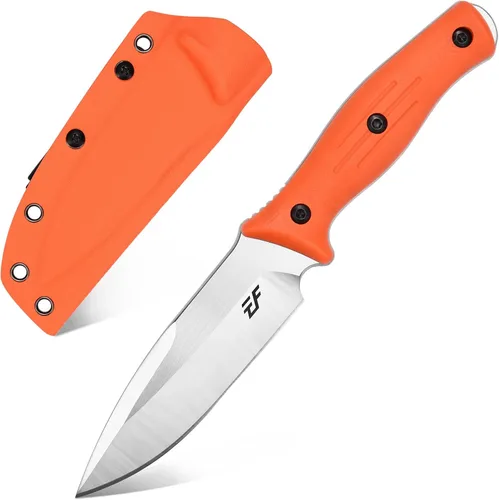 Miniatura 7 de Eafengrow EF140 Cuchillo de hoja fija, hoja de acero AUS-10, mango G10 de espiga completa, herramienta EDC cuchillo recto para trabajar campamento