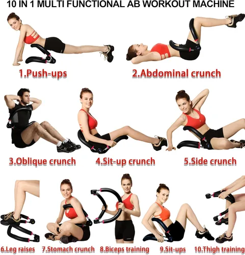Miniatura 7 de Equipo de entrenamiento abdominal, equipo de ejercicio para entrenamiento de estómago, entrenamiento abdominal ajustable y de fuerza para hombres