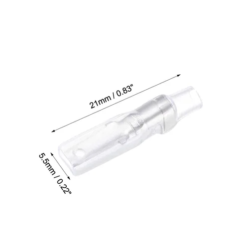 Miniatura 3 de uxcell 100 unids 0.110 in terminales de alambre conector rápido empalme macho pala conectar con manga aislante