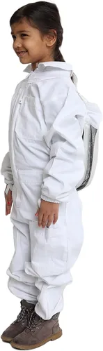 Miniatura 11 de Traje de abeja de cuerpo completo para niños. sarga de algodón suave para la piel de los niños toba a las picaduras de abeja con velo