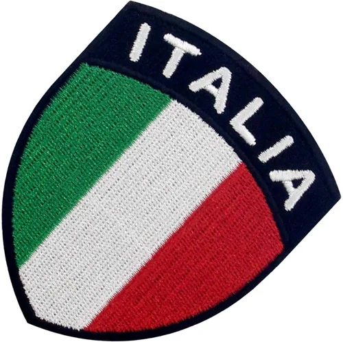 Miniatura 4 de EmbTao Parche de bandera de escudo de Italia bordado apliques para coser en emblema nacional italiano