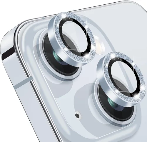 Miniatura 21 de Protector de lente de cámara compatible con iPhone 15 y 15 Plus, cubierta antiarañazos, protector de lente de vidrio templado 9H, protector de Negro