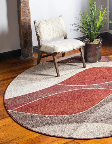 Miniatura 2 de Unique Loom Colección Otoño Alfombra de Área - Plantation (3' 3" Redonda, Multicolor/Beige)