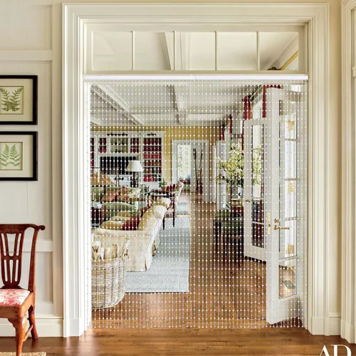 Miniatura 8 de ANMINY 30 hebras de cortinas con cuentas para puertas, cortinas de cuentas de cristal iridiscente de alta densidad para colgar en la puerta