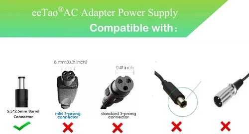 Miniatura 4 de Cargador de 42V 1.5A-2A para GOTRAX GXL V2, Nano S3 ION, G2, G3, G4, G5, G6, Apex, Glider, XR Elite, XR Ultra, Batería de iones de litio de 36V